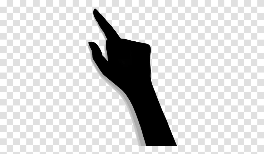 Black Right Hand Finger Pointing Clipart Sign Language, Bird, Leisure Activities, Silhouette Transparent Png