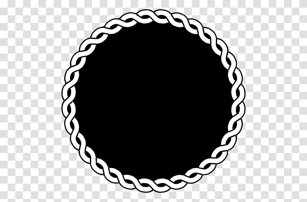 Black Rope Seal Border Clip Art, Oval Transparent Png