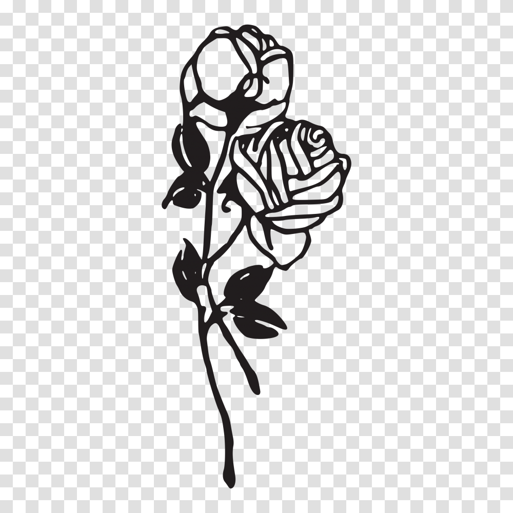 Black Rose Drawing Clip Art, Floral Design, Pattern, Stencil Transparent Png