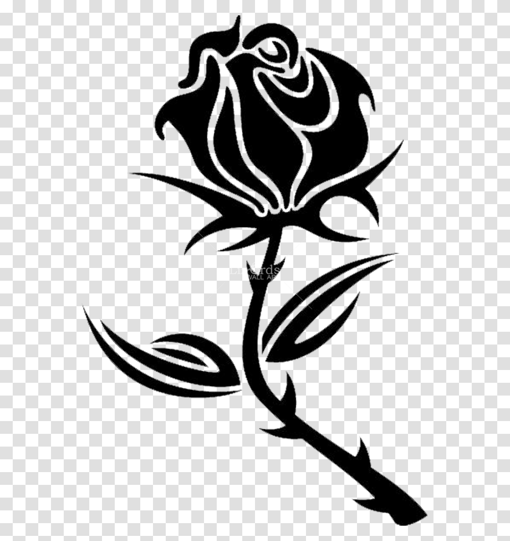 Black Rose Drawing Clip Art Rose Clipart Black, Staircase, Floral Design, Pattern Transparent Png