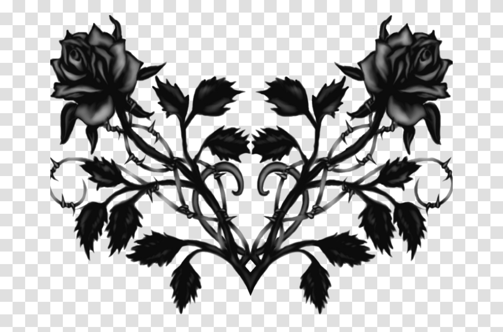 Black Roses, Floral Design, Pattern Transparent Png