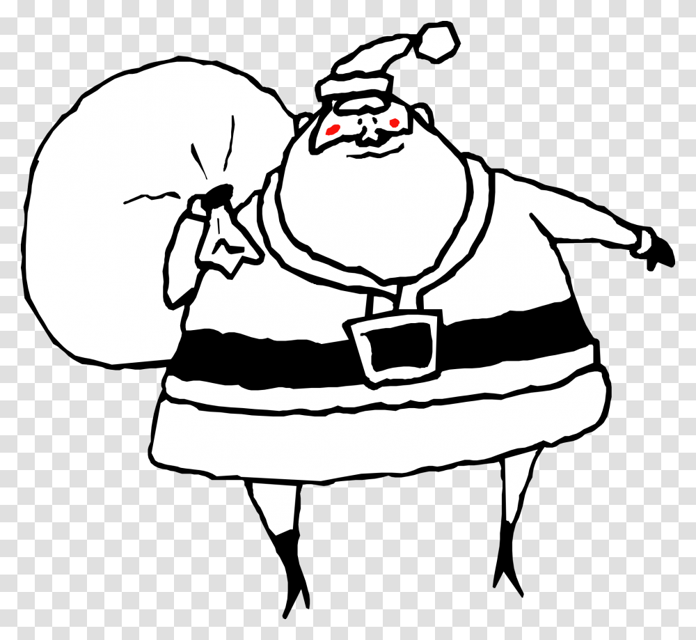 Black Santa Claus Face Clipart Black And White Clipartpig Transparent Png
