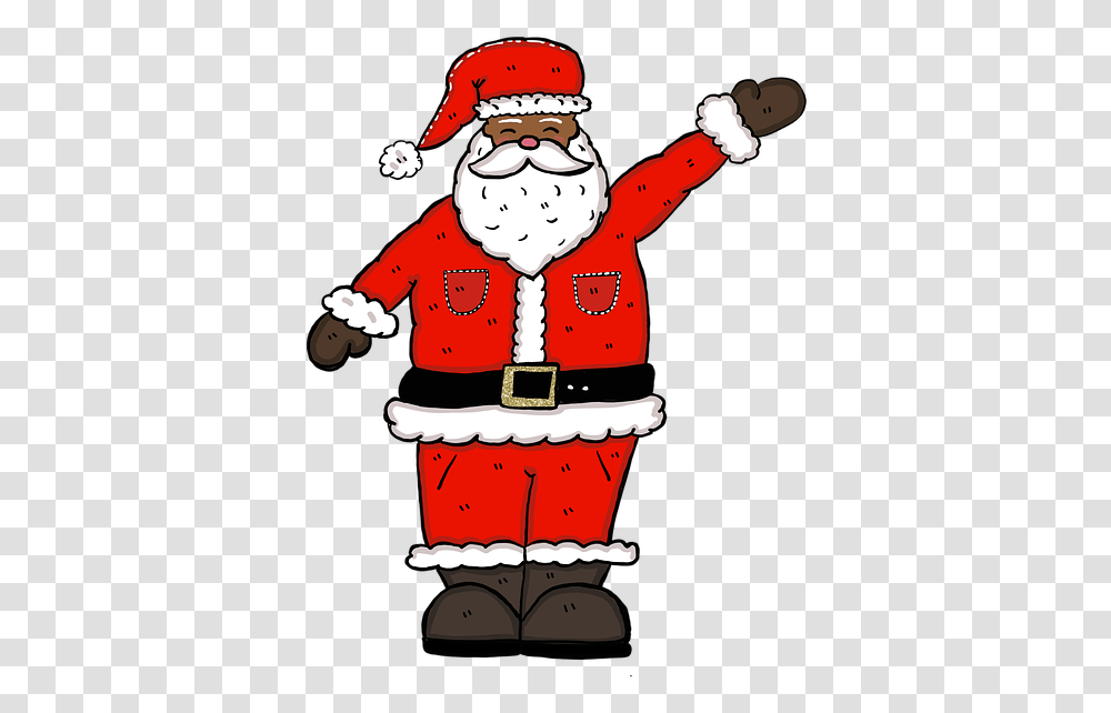 Black Santa Claus Free, Person, Human, Elf, Helmet Transparent Png