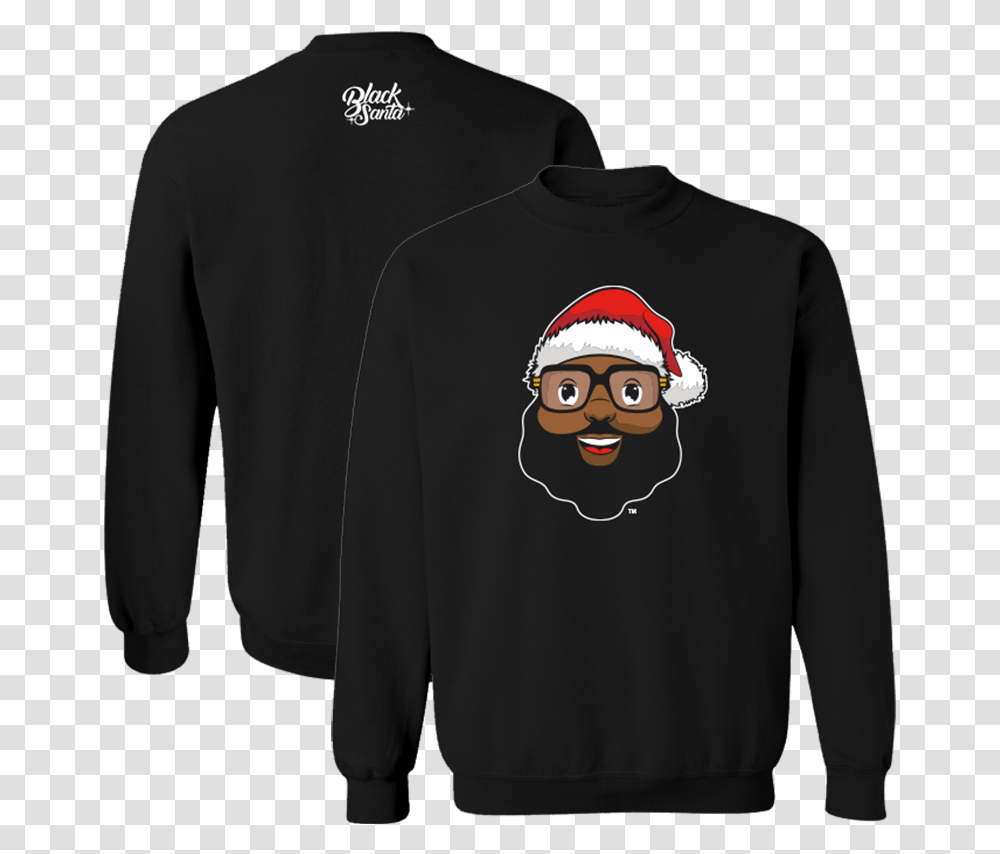 Black Santa Logo Sweater Sweater, Apparel, Sweatshirt, Hoodie Transparent Png