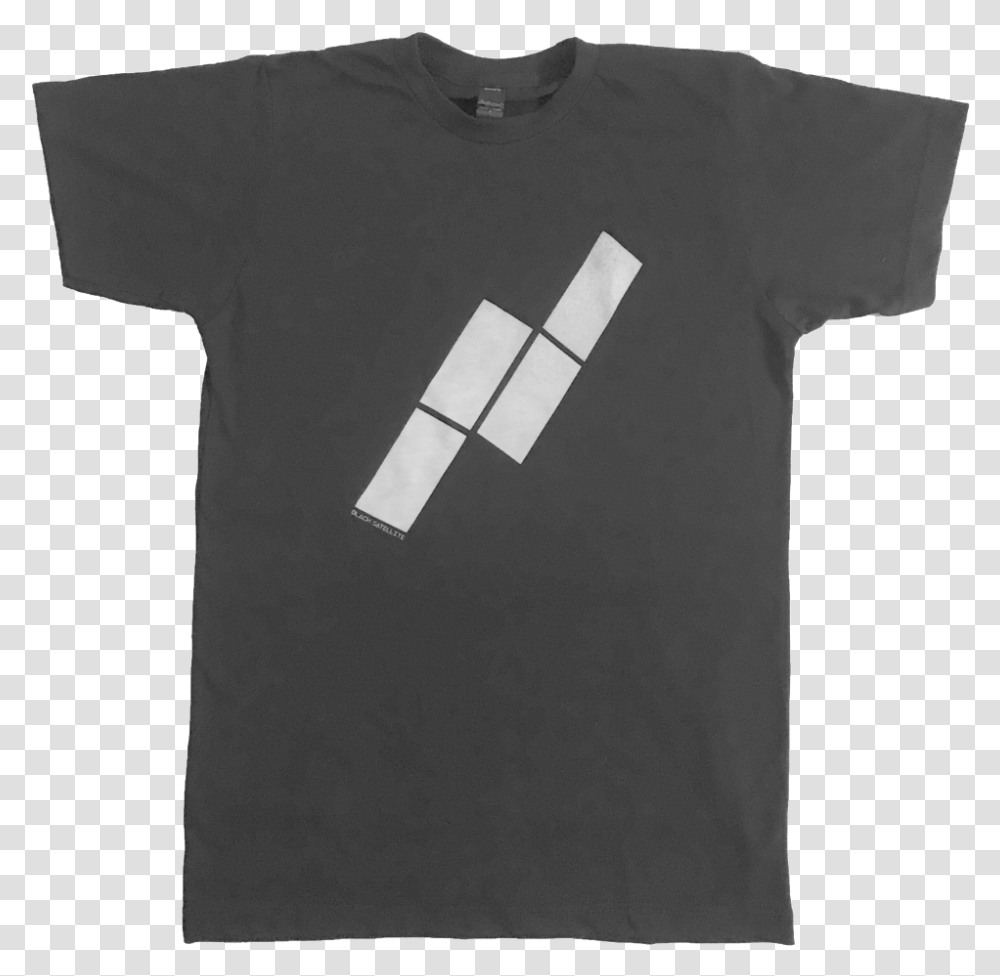 Black Satellite Logo Tshirt Active Shirt, Apparel, T-Shirt Transparent Png