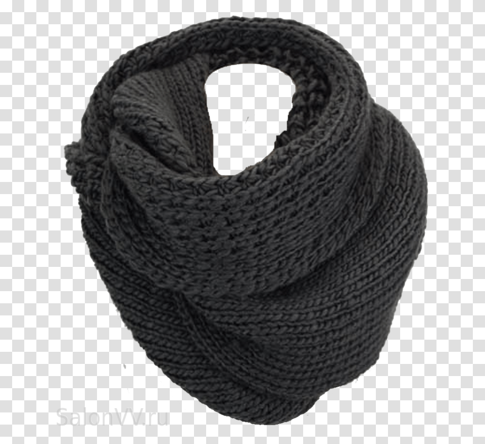 Black Scarf Image Knitted Scarf Background, Apparel, Hat, Cap Transparent Png