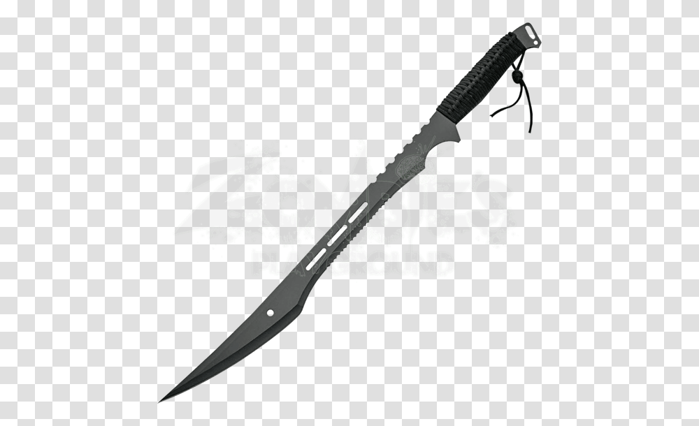 Black Serrated Bush Machete, Letter Opener, Knife, Blade, Weapon Transparent Png
