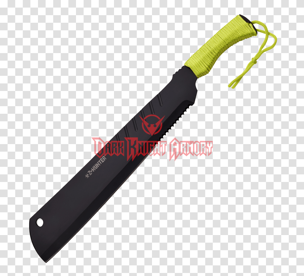 Black Serrated Zombie Machete, Weapon, Weaponry, Stick, Blade Transparent Png