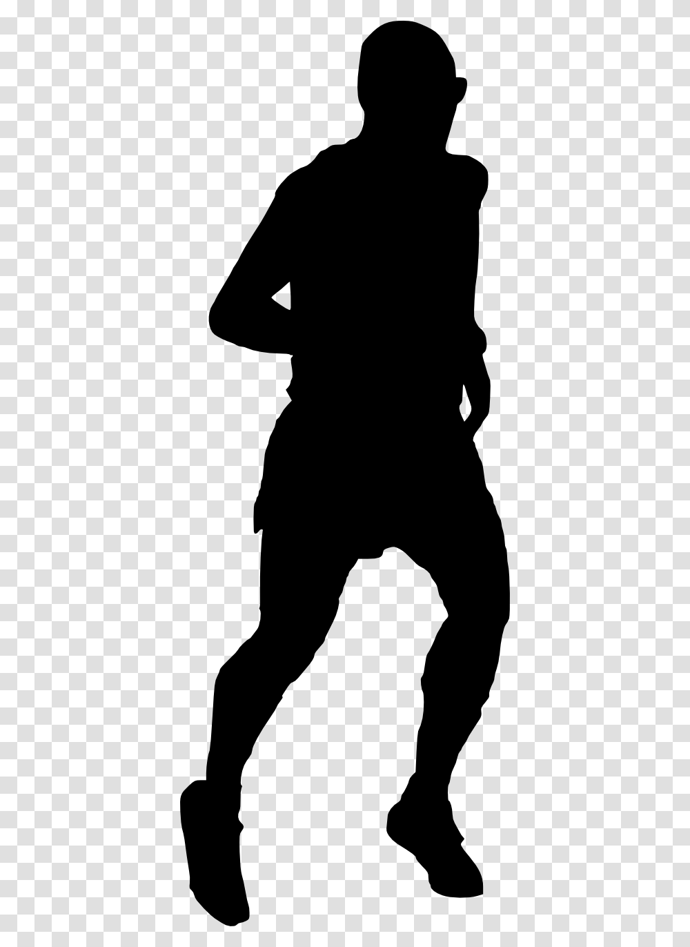 Black Shadow Man Running, Silhouette, Person, Human, Kneeling Transparent Png