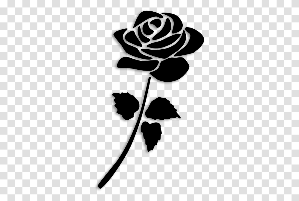 Black Shadow Rose, Plant, Stencil, Flower, Blossom Transparent Png