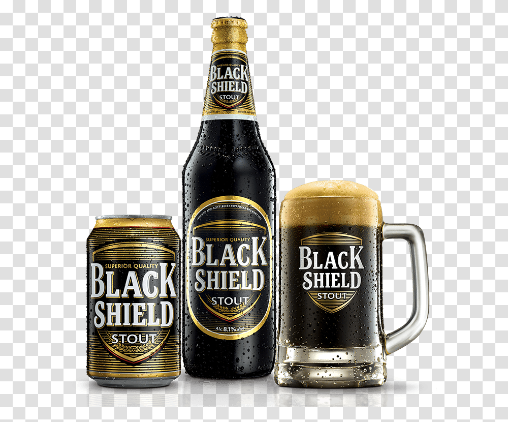 Black Shield Beer, Alcohol, Beverage, Drink, Bottle Transparent Png