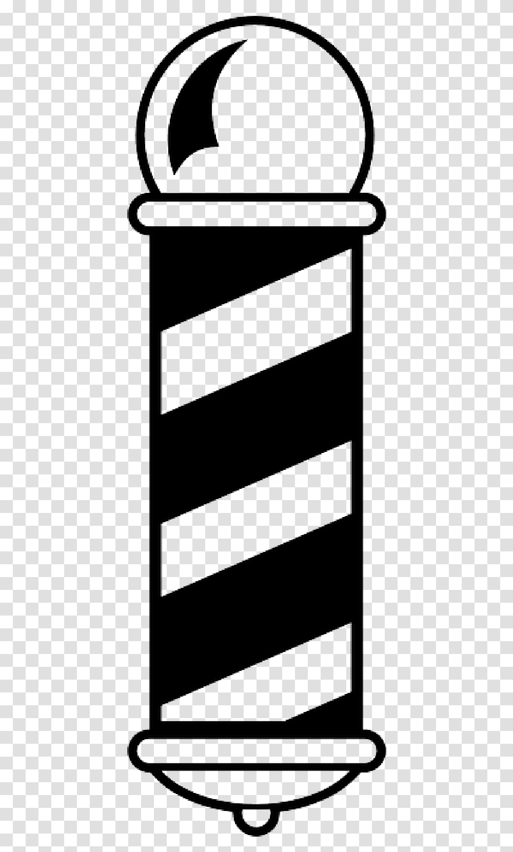 Black Silhouette White Cartoon Logos Free Barber Pole Vector, Home Decor, Plot, Plan Transparent Png