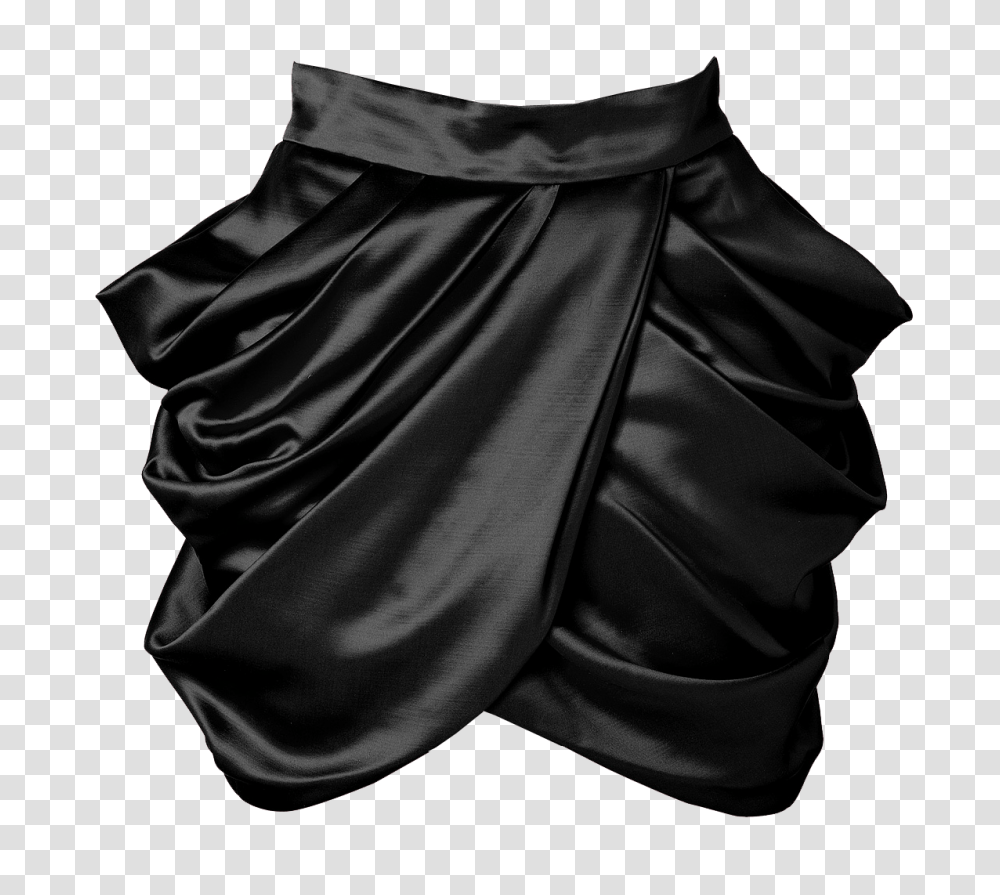 Black Silk, Apparel, Skirt, Shorts Transparent Png