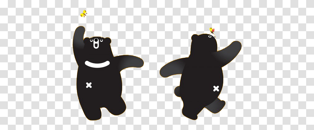 Black Simple Cute Bear Download Bear Mascot Character Design Behance, Animal, Sea Life, Shark, Fish Transparent Png