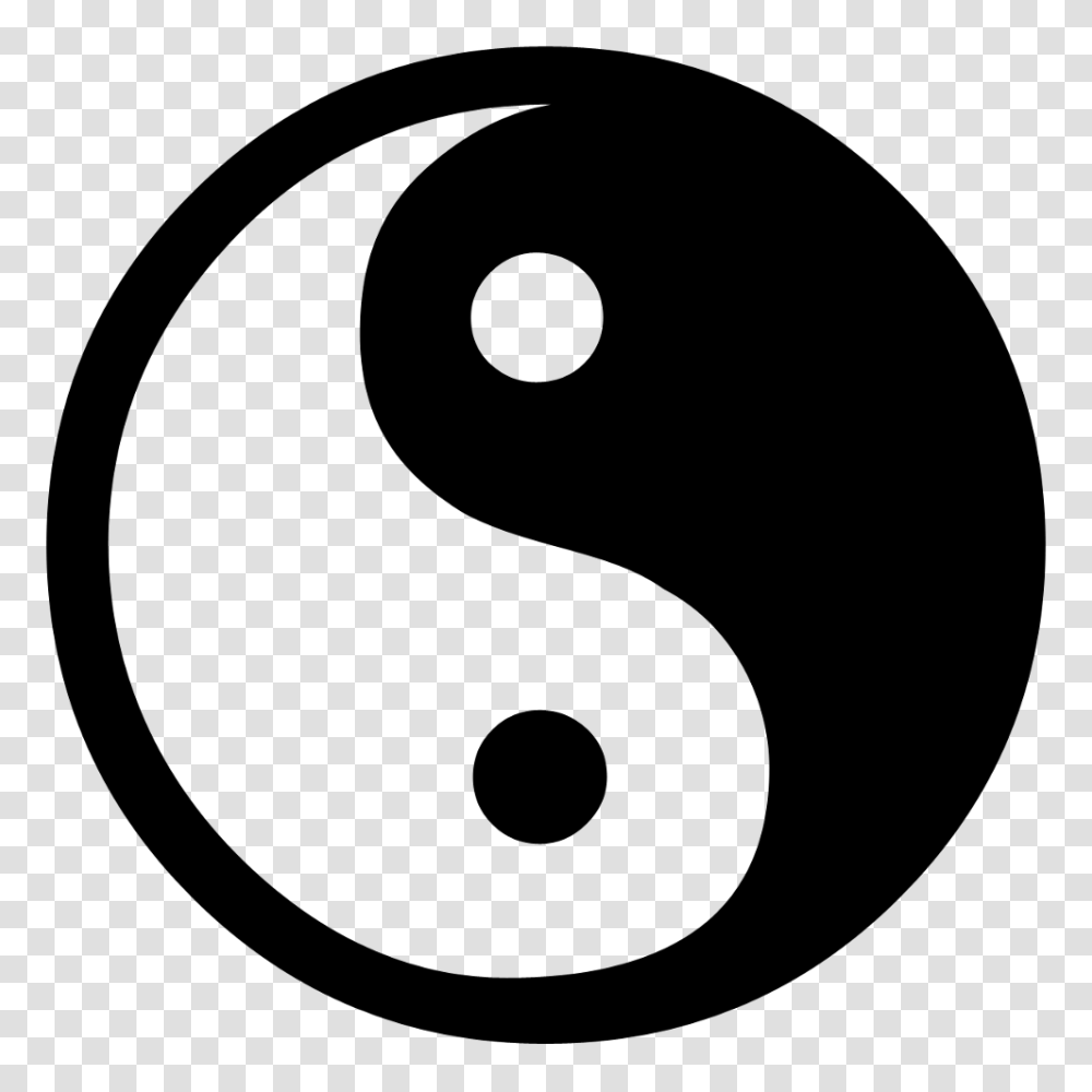 Black Simple Yin Yang Tattoo Stencil, Gray, World Of Warcraft Transparent Png