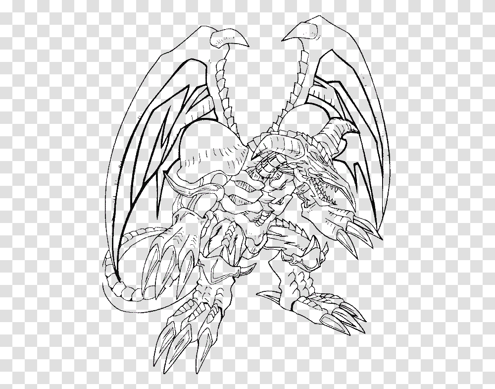 Black Skull Yugioh Dragon Coloring Pages, Painting Transparent Png