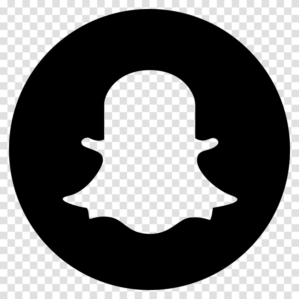 Black Snapchat Circled Logo, Stencil, Baseball Cap Transparent Png