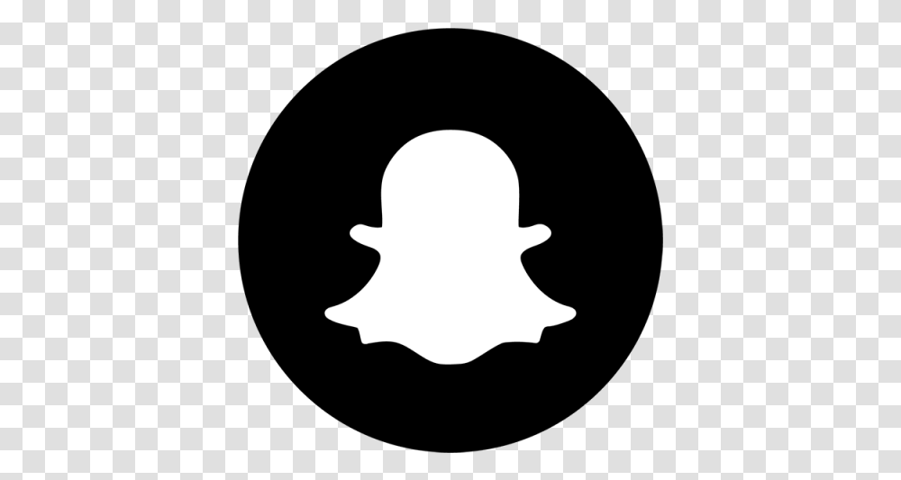 Black Snapchat Logo, Silhouette, Stencil Transparent Png