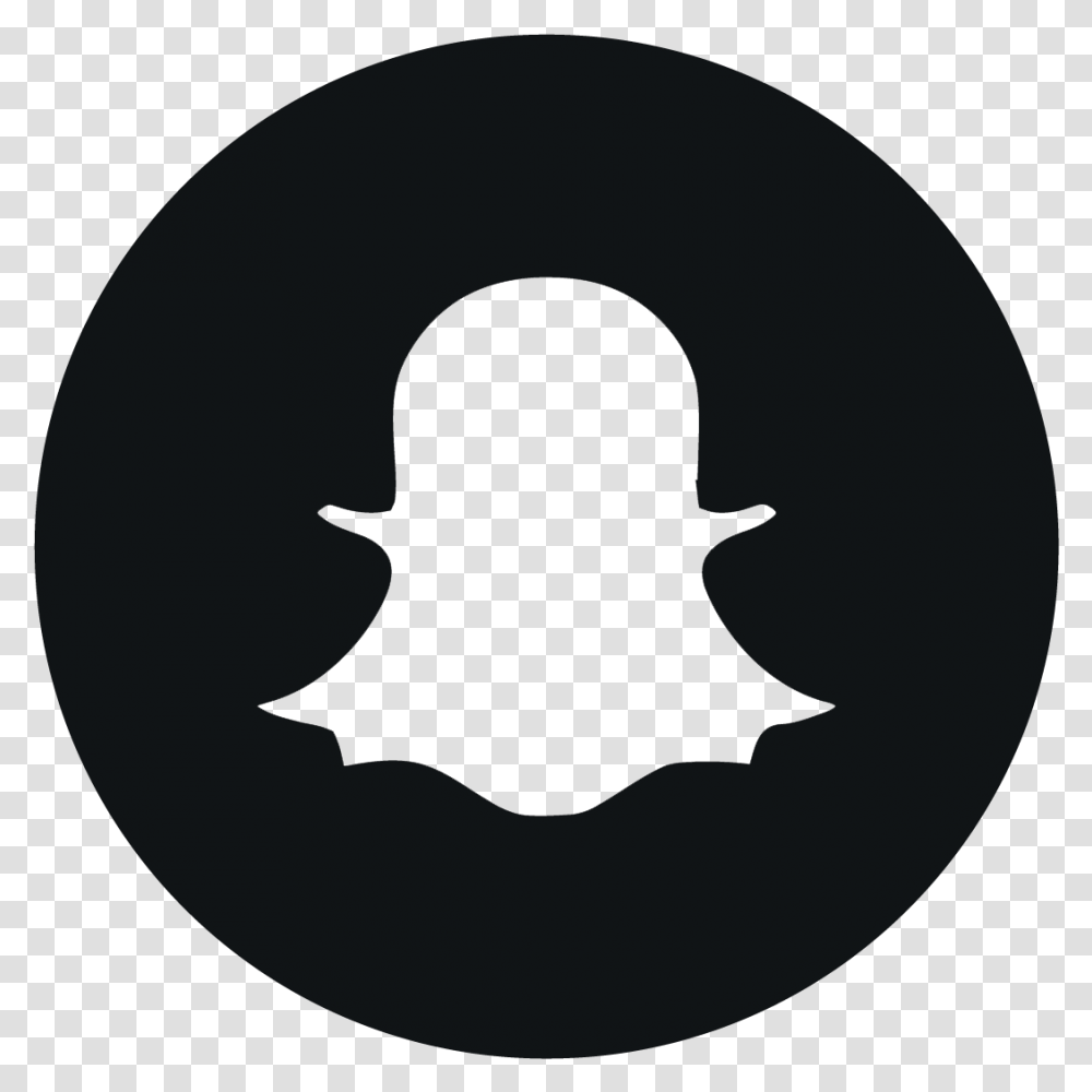 Black Snapchat Logo, Silhouette, Person Transparent Png