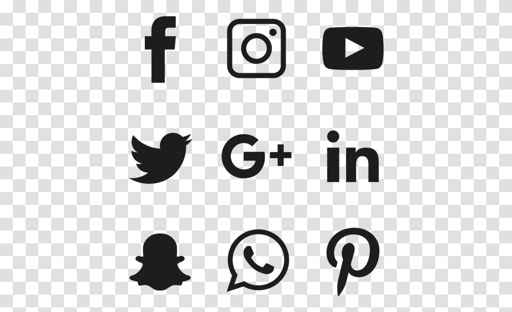 Black Social Media Logo, Number, Alphabet Transparent Png