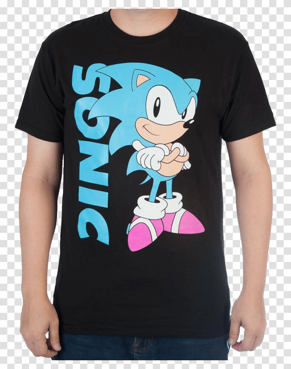 Black Sonic The Hedgehog T Shirt Sonic T Shirt, Apparel, T-Shirt Transparent Png