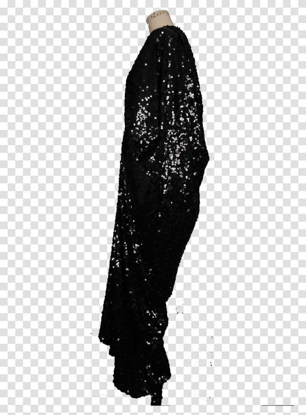 Black Sparkly Dress Side, Outdoors, Nature, Person Transparent Png