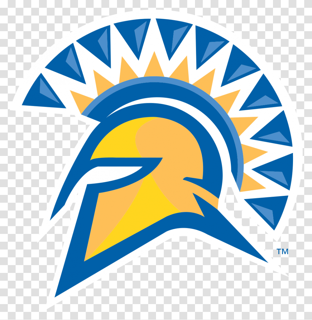 Black Spartan Head Logo San Jose State Spartans Football, Symbol, Trademark, Label, Text Transparent Png