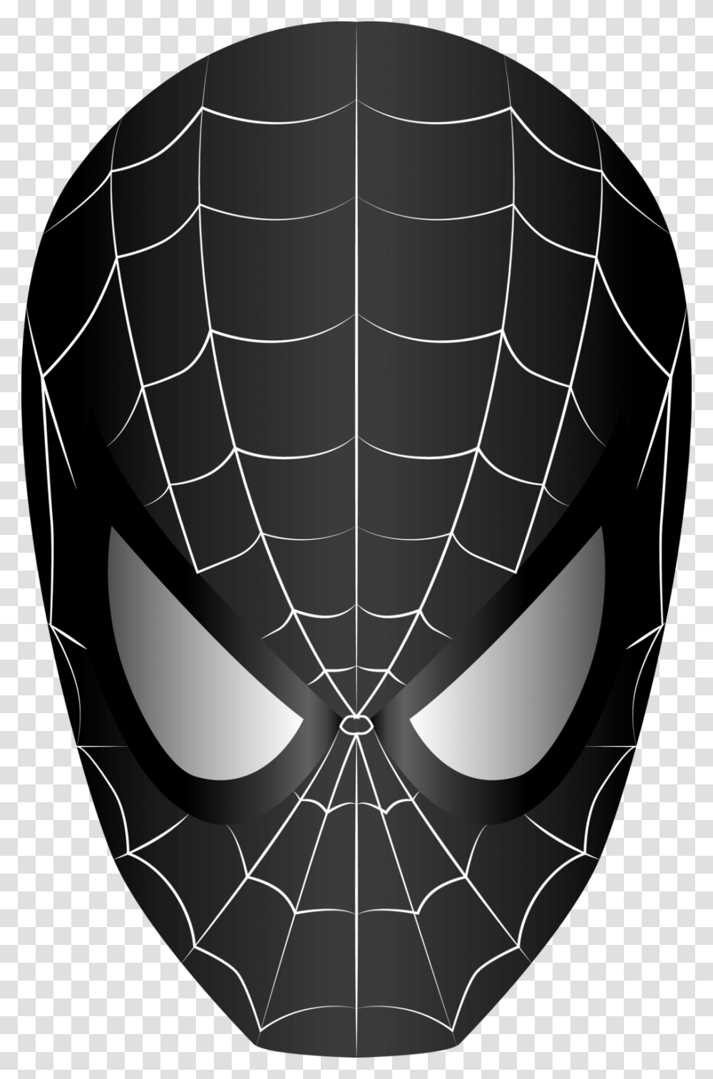 Black Spiderman Mask Clipart Spider Man Black Mask, Hot Air Balloon, Aircraft, Vehicle, Transportation Transparent Png