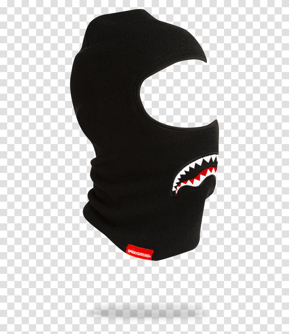Black Sprayground Ski Mask, Apparel, Brace, Footwear Transparent Png