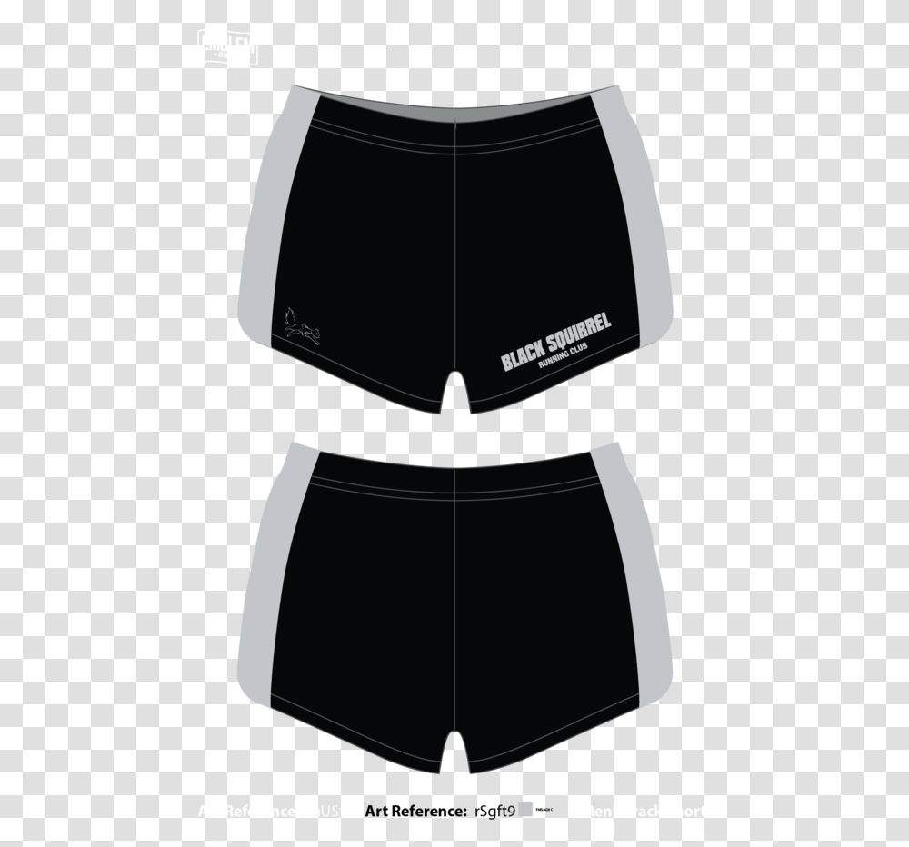 Black Squirrel Running Club Track Shorts Underpants, Label, Swimwear, Outdoors Transparent Png