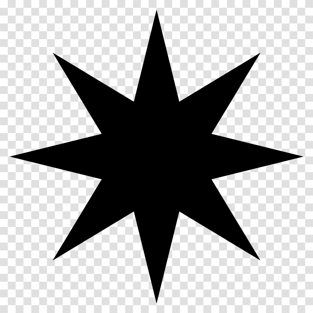 Black Star 12 Point Black Star, Gray, World Of Warcraft Transparent Png