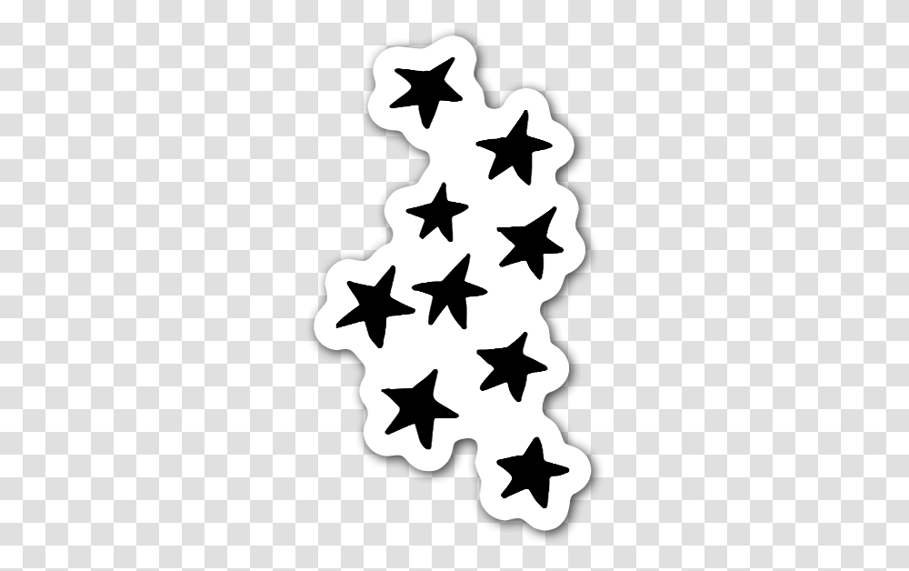 Black Star Group Star Hand Drawn, Star Symbol, Rug, Stencil Transparent Png