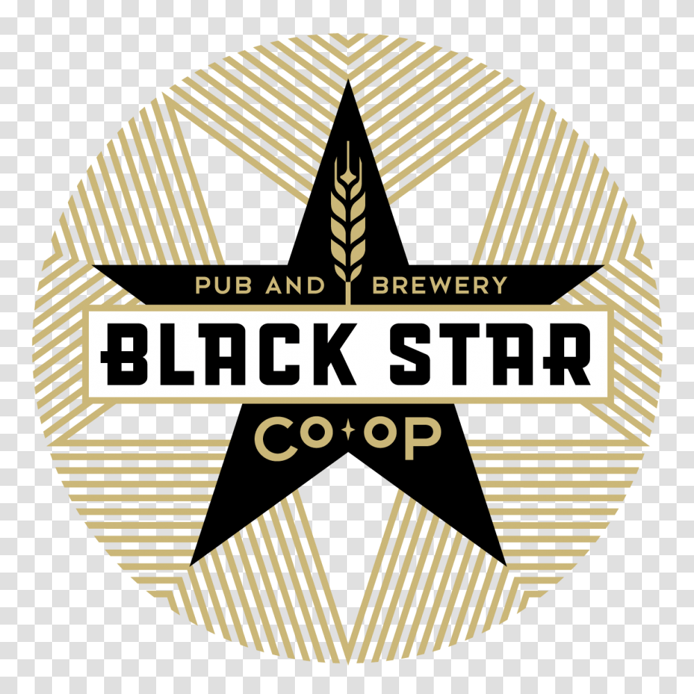 Black Star In Circle Logo Logodix Black Star Co Op Cooperative, Symbol, Label, Text, Emblem Transparent Png
