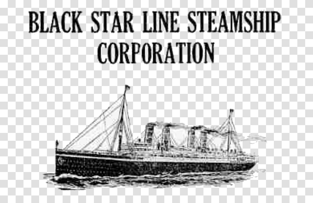 Black Star Line Black Star Line Marcus Garvey, Vehicle, Transportation, Cruiser, Navy Transparent Png
