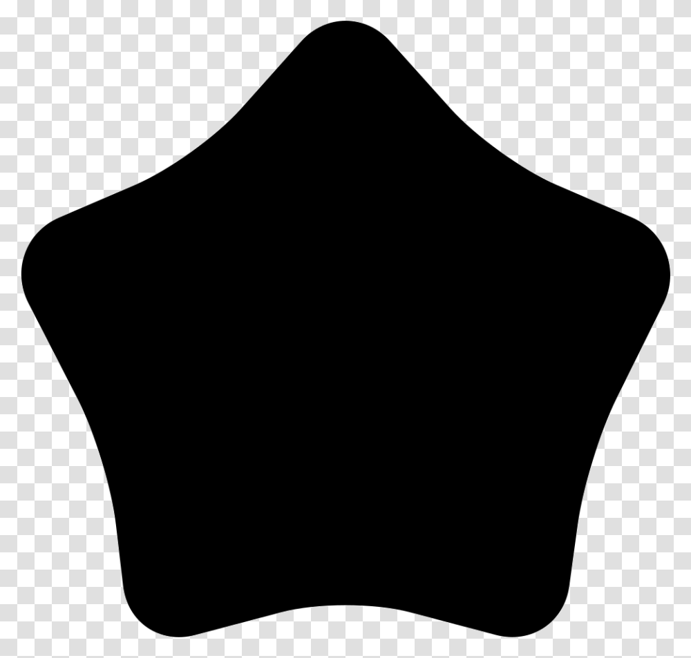 Black Star Rounded Fat Star, Silhouette, Pillow, Cushion, Back Transparent Png