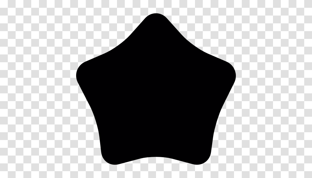 Black Star Rounded, Silhouette, Back, Cushion, Pillow Transparent Png