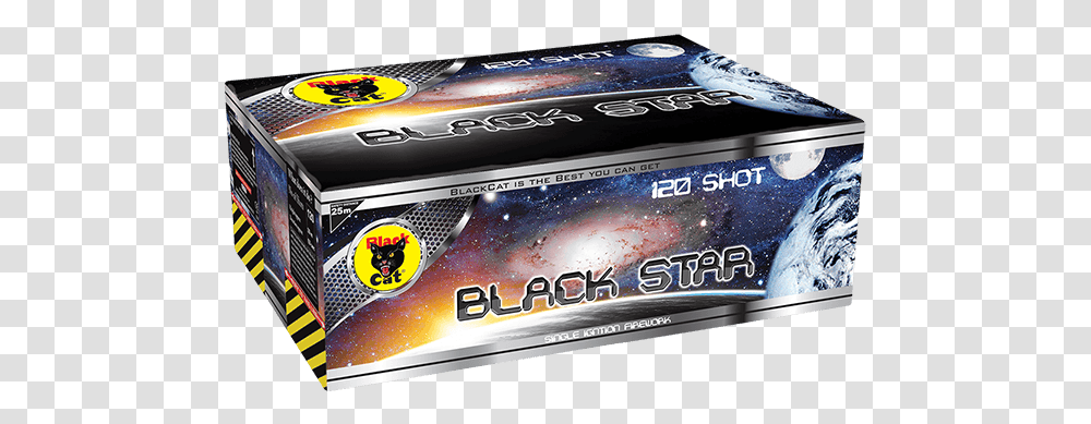 Black Star Single Ignition Firework Black Cat Fireworks, Text, Car, Vehicle, Transportation Transparent Png
