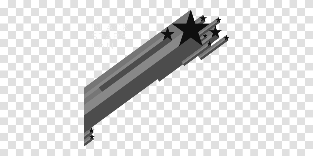 Black Stars' Fan Stars Coverage And Support Missile, Weapon, Weaponry, Blade, Arrow Transparent Png