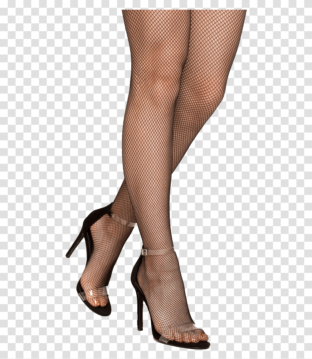 Black Stockings And Heels Fishnet Stockings And Sandals, Apparel, Shoe, Footwear Transparent Png