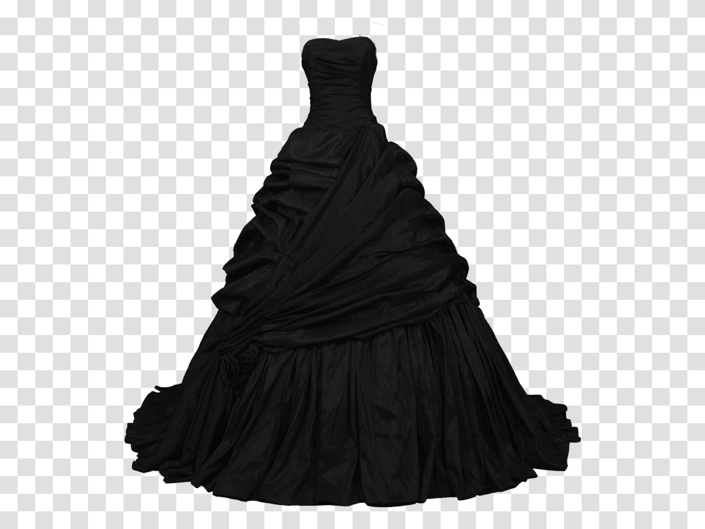 Black Strapless Wedding Dress, Apparel, Evening Dress, Robe Transparent Png