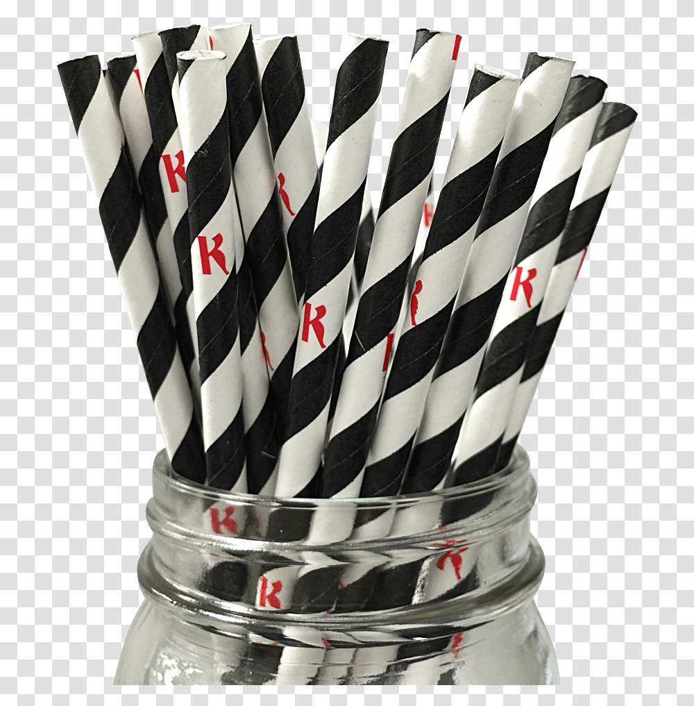Black Stripe K 25pc Paper Straws Drinking Straw, Cutlery, Tie, Accessories, Accessory Transparent Png