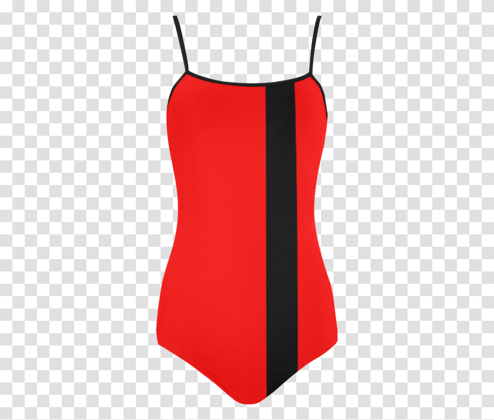 Black Stripe One Color Fire Red Strap Swimsuit Model S05 Id D392972 Sleeveless, Clothing, Apparel, Shirt, Cushion Transparent Png