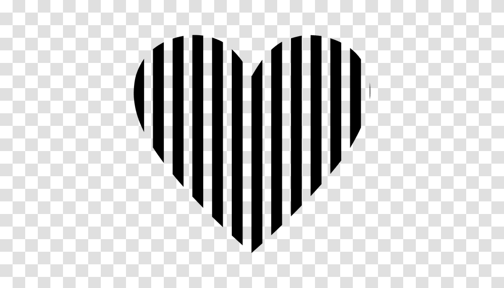 Black Stripes Heart Logo, Label Transparent Png
