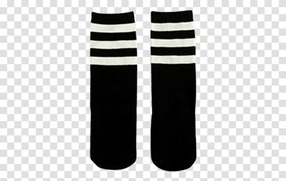 Black Stripes Knee High Socks Hockey Sock, Apparel, Scarf, Stole Transparent Png