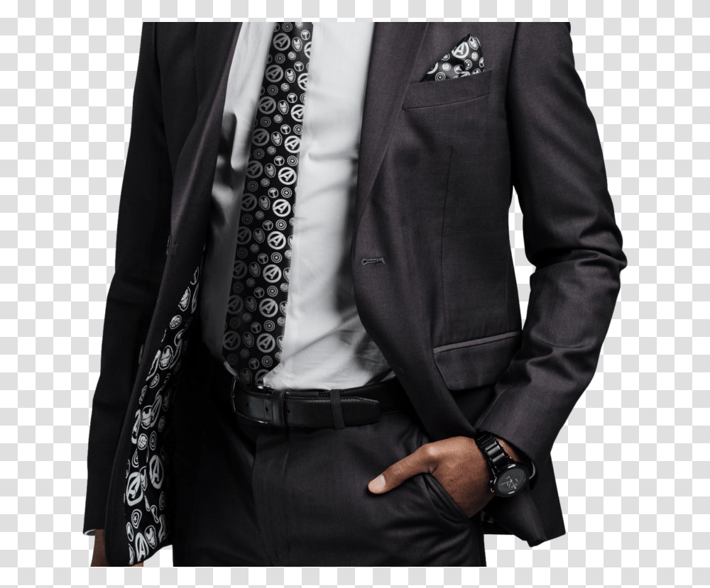 Black Suit Image Ironman Suit, Tie, Accessories, Jacket Transparent Png