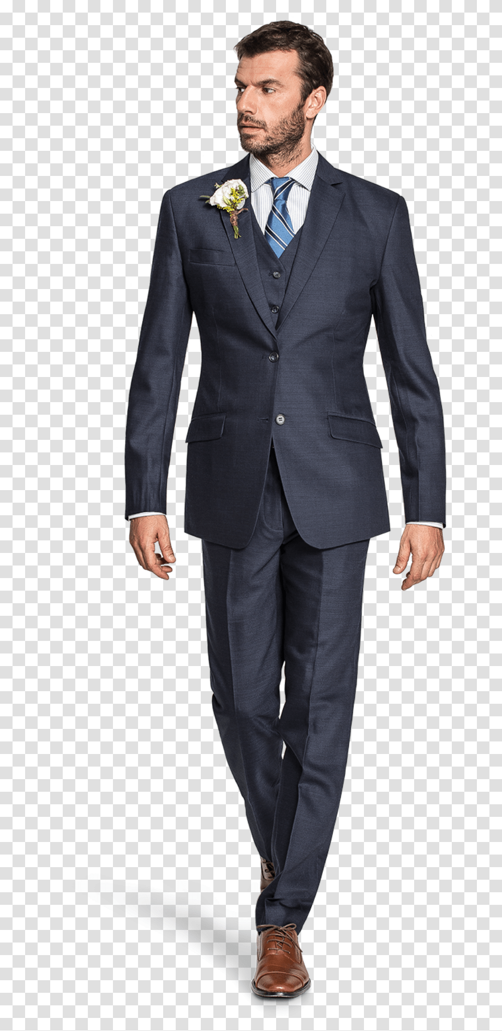 Black Suit With Blue Pinstripes, Overcoat, Person, Tie Transparent Png