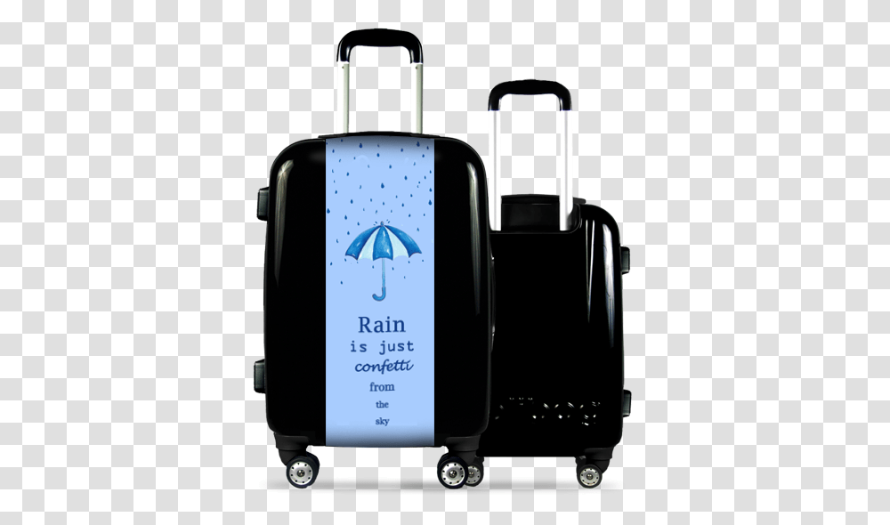 Black Suitcase Rain And Confetti Suitcase, Gas Pump, Machine, Luggage, Electronics Transparent Png