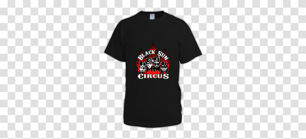 Black Sun Circus Logo Active Shirt, Clothing, Apparel, T-Shirt, Person Transparent Png
