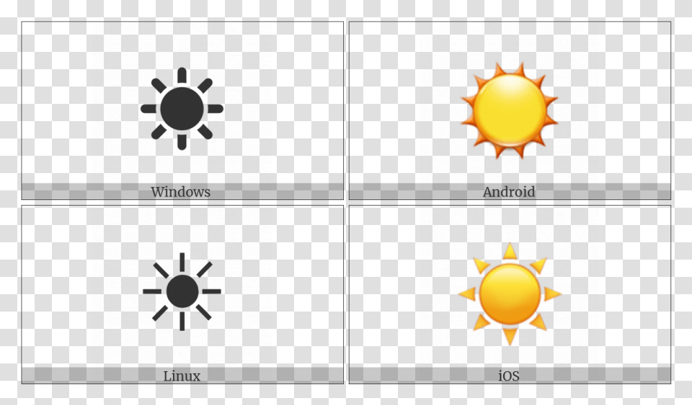 Black Sun With Rays On Various Operating Systems Sun, Star Symbol, Lamp Transparent Png