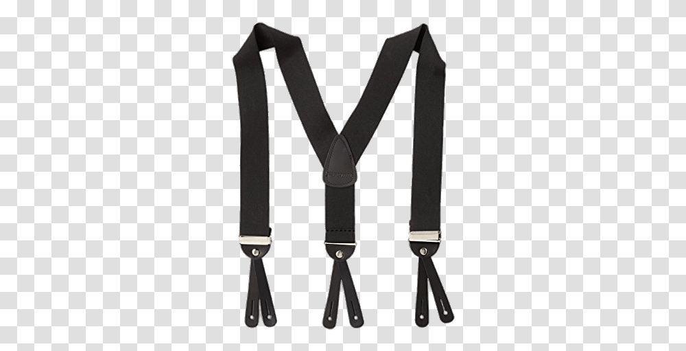 Black Suspenders Suspenders, Strap Transparent Png